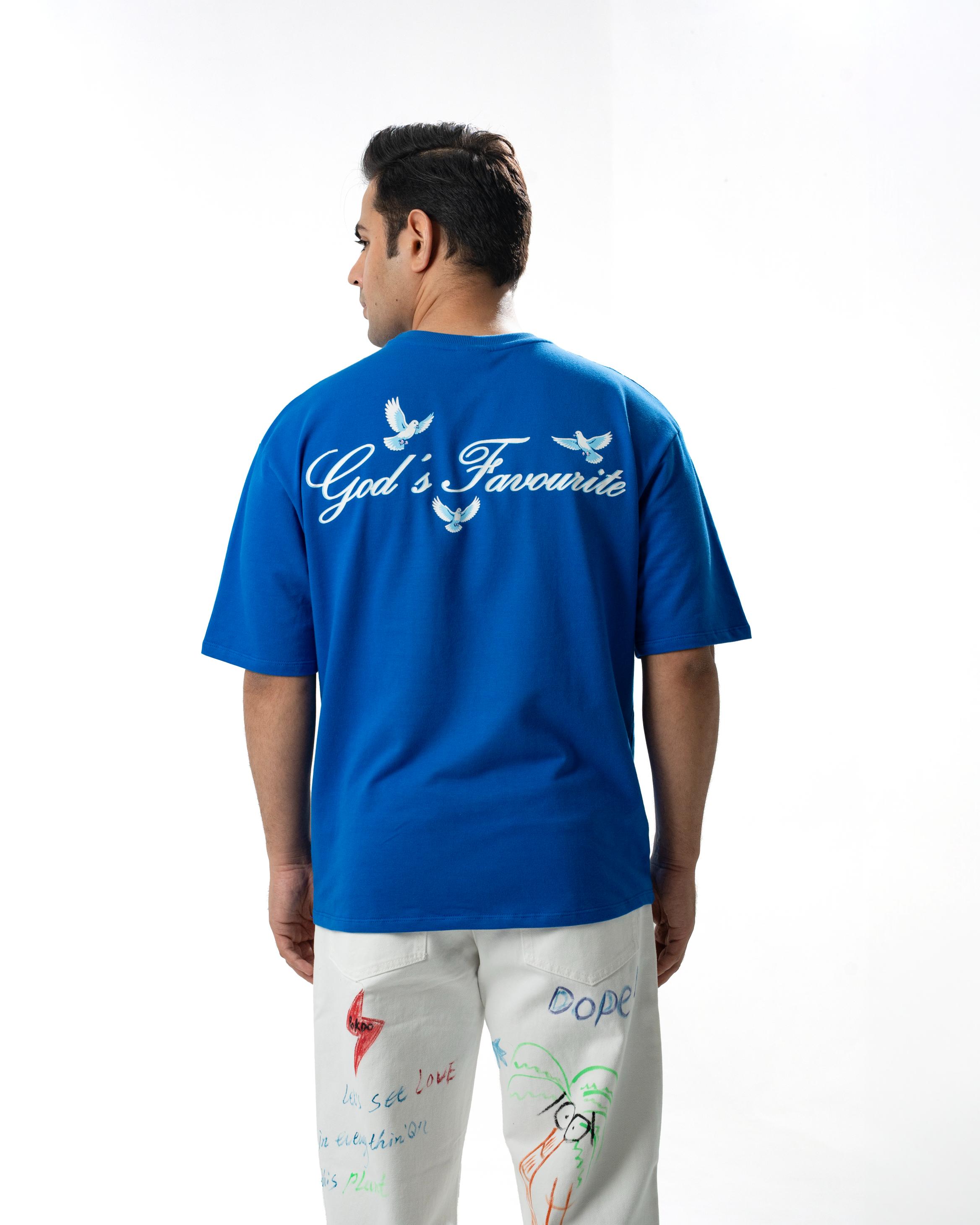 God’s Favourite - Blue Oversized Tee