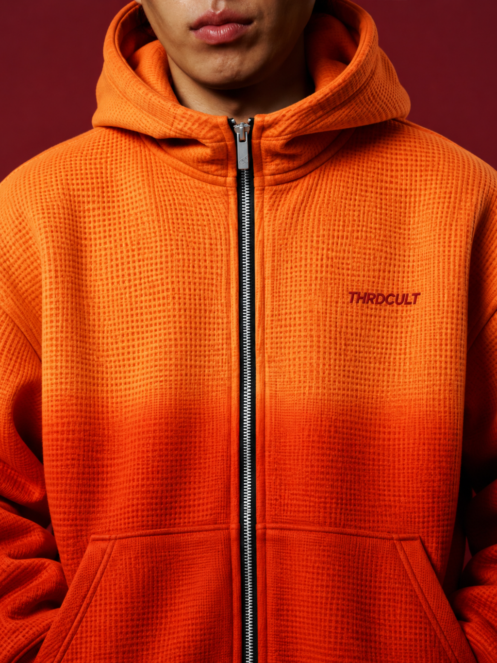 EMBER HAZE WAFFLE HOODIE