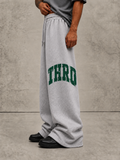 THRD CULT VARSITY SWEATPANTS - HEATHER GRAY