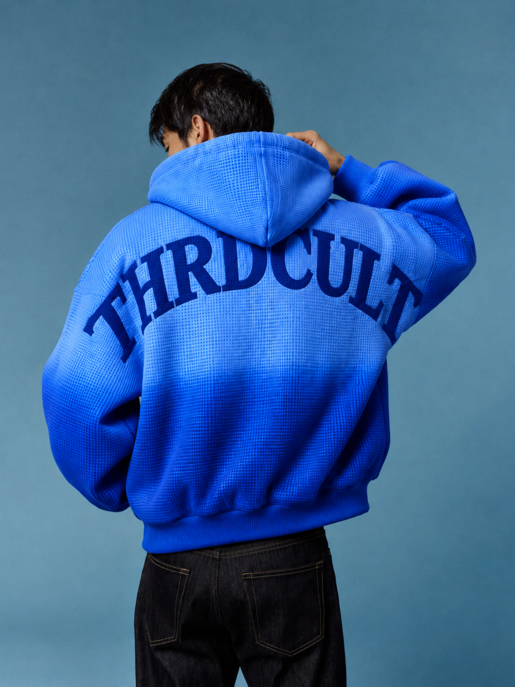 COBALT HAZE WAFFLE HOODIE
