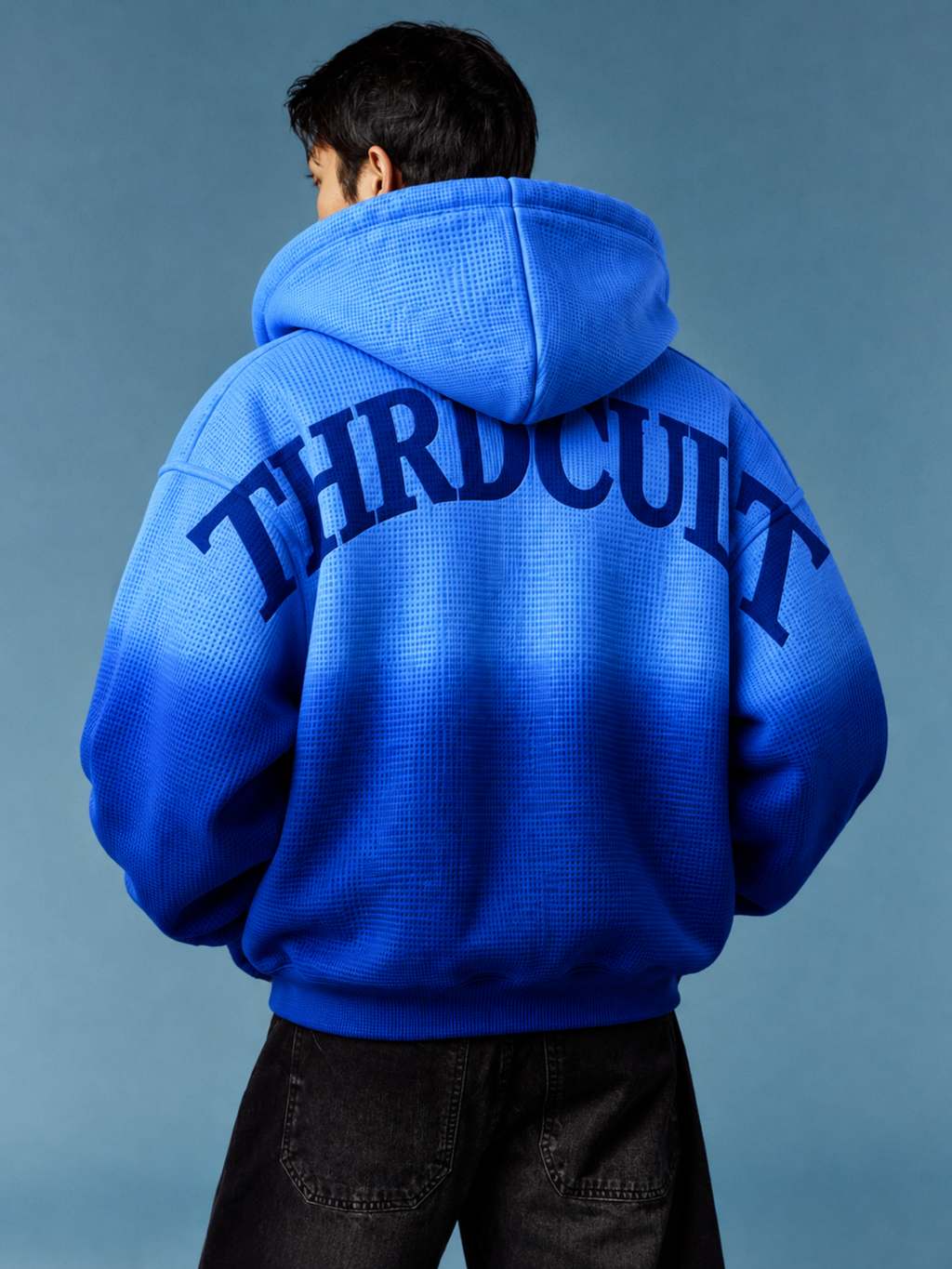 COBALT HAZE WAFFLE HOODIE
