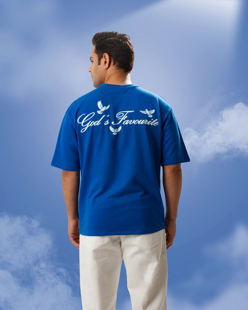 God’s Favourite - Blue Oversized Tee